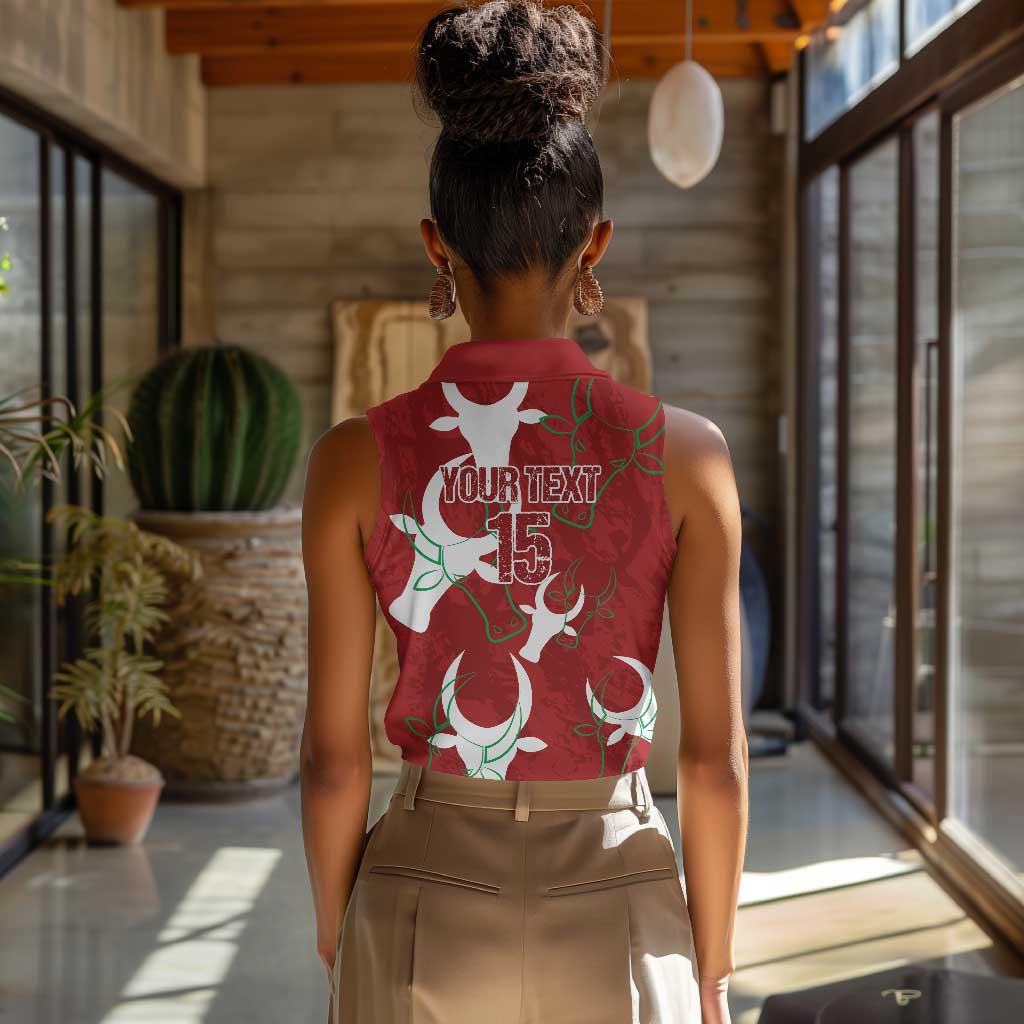 Custom Madagascar Football Women Sleeveless Polo Shirt Allez Barea