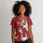 Custom Madagascar Football Women V-Neck T-Shirt Allez Barea
