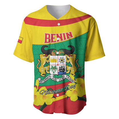 Personalized Happy Benin National Day Baseball Jersey Fraternite Justice Travail