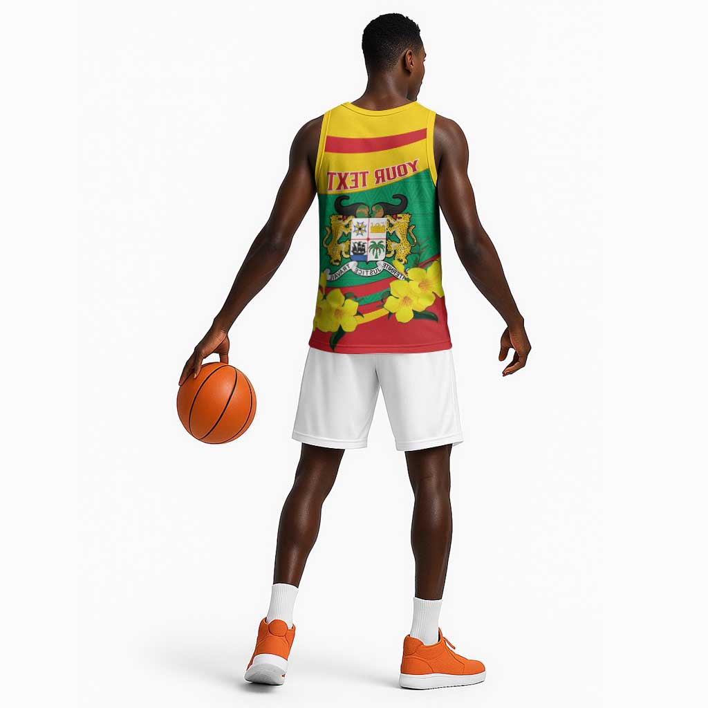 Personalized Happy Benin National Day Basketball Jersey Fraternite Justice Travail - African Pride