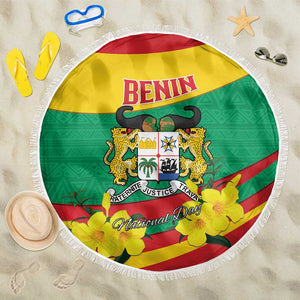 Happy Benin National Day Beach Blanket Fraternite Justice Travail
