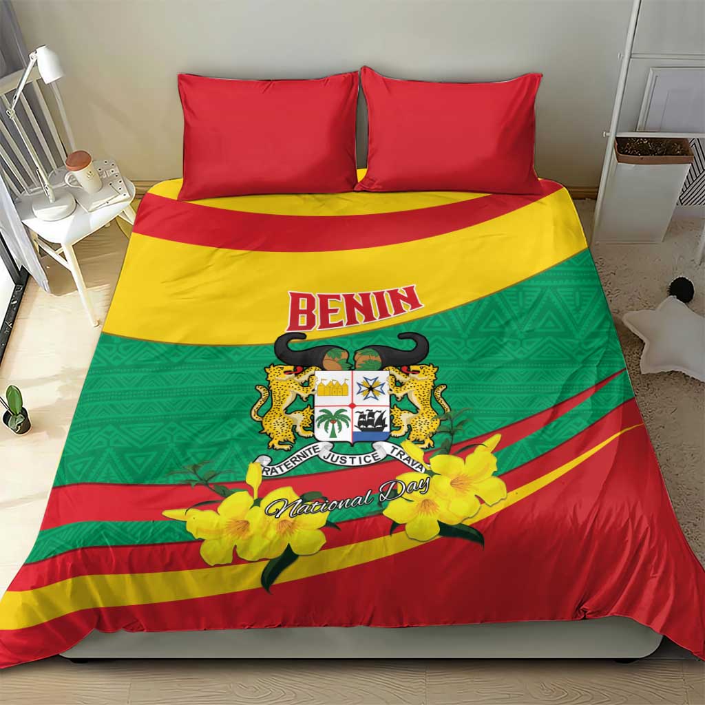 Happy Benin National Day Bedding Set Fraternite Justice Travail