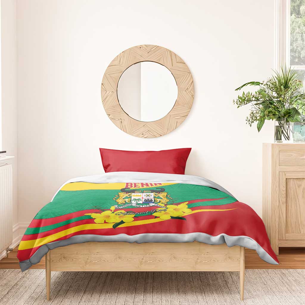 Happy Benin National Day Bedding Set Fraternite Justice Travail