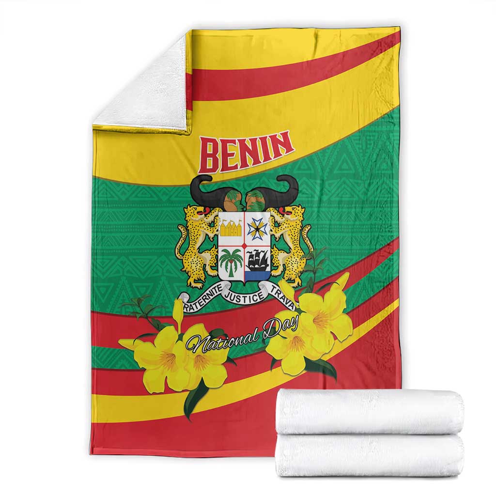 Happy Benin National Day Blanket Fraternite Justice Travail