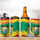 Personalized Happy Benin National Day 4 in 1 Can Cooler Tumbler Fraternite Justice Travail