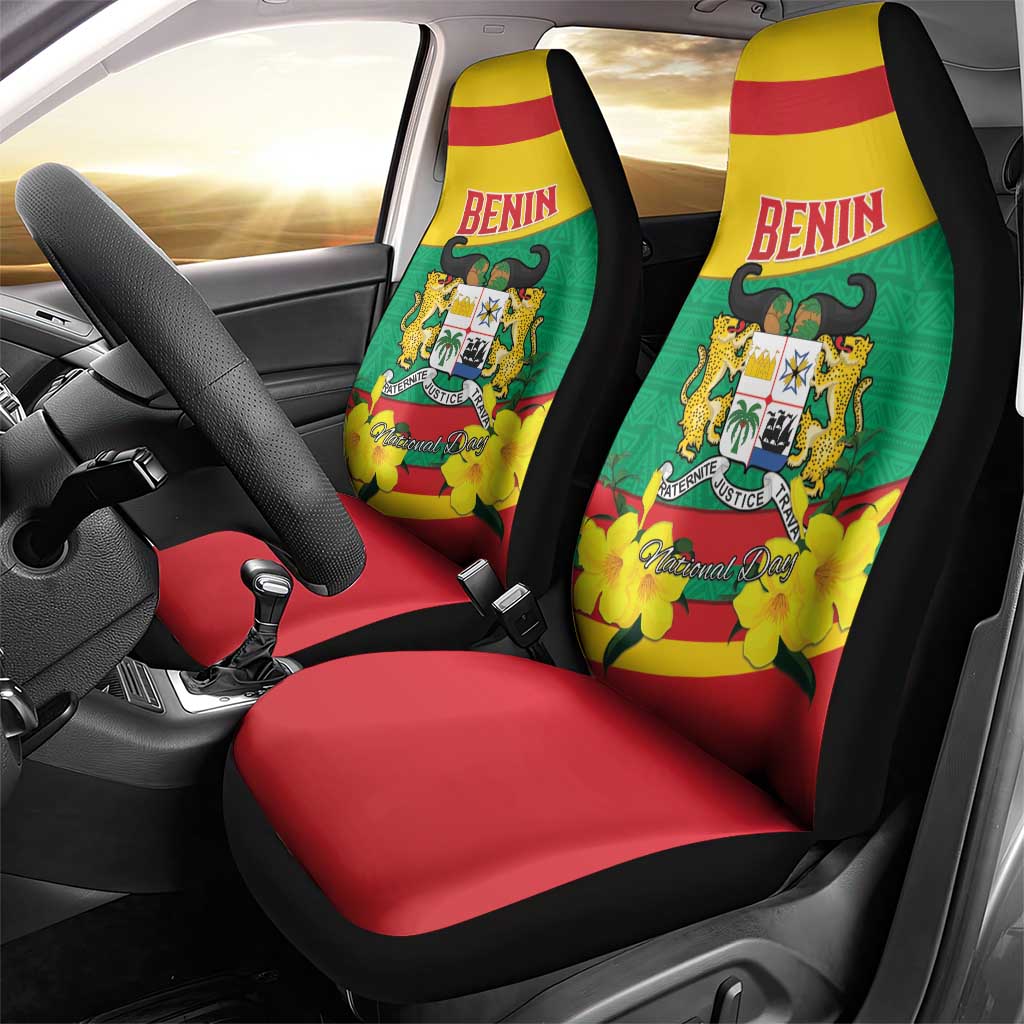 Happy Benin National Day Car Seat Cover Fraternite Justice Travail