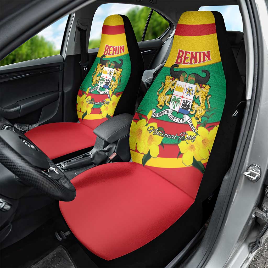 Happy Benin National Day Car Seat Cover Fraternite Justice Travail