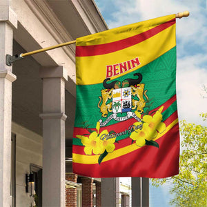 Happy Benin National Day Garden Flag Fraternite Justice Travail
