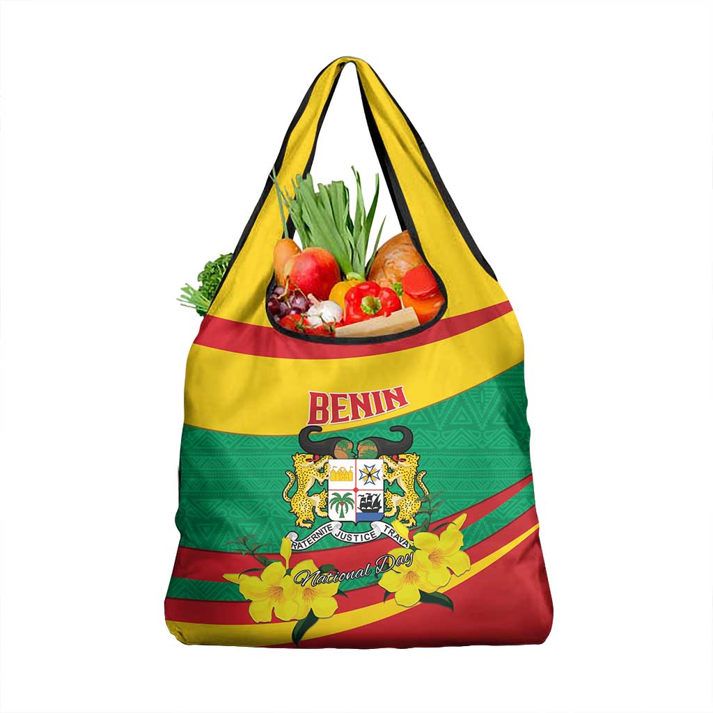 Happy Benin National Day Grocery Bag Fraternite Justice Travail