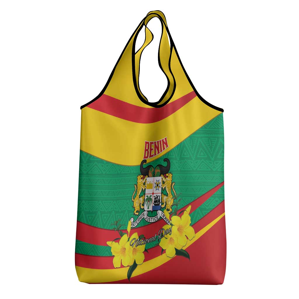 Happy Benin National Day Grocery Bag Fraternite Justice Travail
