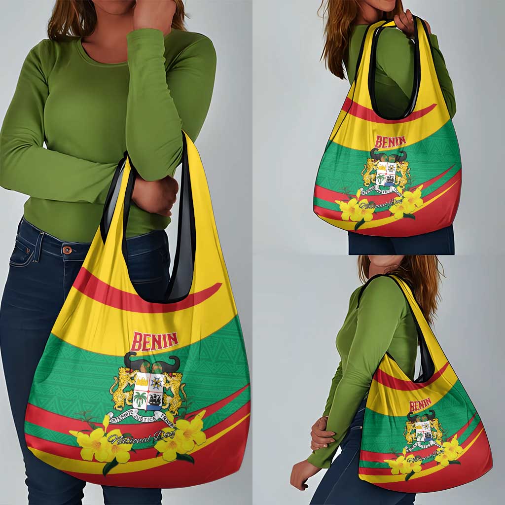 Happy Benin National Day Grocery Bag Fraternite Justice Travail