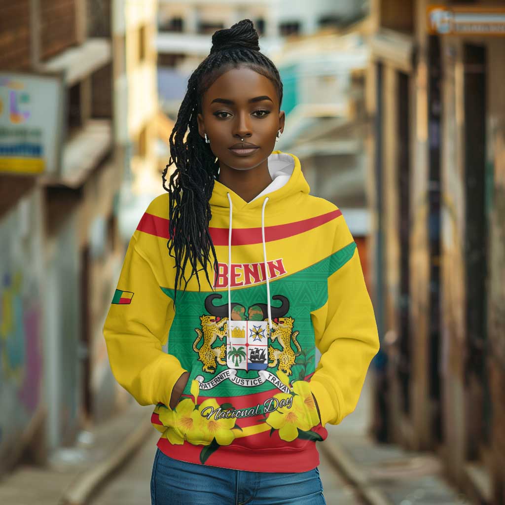Personalized Happy Benin National Day Hoodie Fraternite Justice Travail