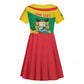 Personalized Happy Benin National Day Kid Short Sleeve Dress Fraternite Justice Travail