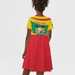 Personalized Happy Benin National Day Kid Short Sleeve Dress Fraternite Justice Travail