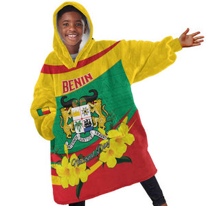 Personalized Happy Benin National Day Kid Wearable Blanket Hoodie Fraternite Justice Travail