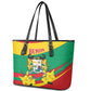 Happy Benin National Day Leather Tote Bag Fraternite Justice Travail