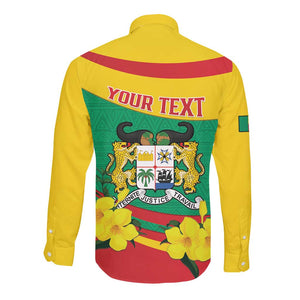Personalized Happy Benin National Day Long Sleeve Button Shirt Fraternite Justice Travail