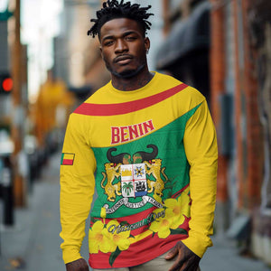 Personalized Happy Benin National Day Long Sleeve Shirt Fraternite Justice Travail