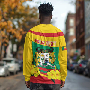 Personalized Happy Benin National Day Long Sleeve Shirt Fraternite Justice Travail