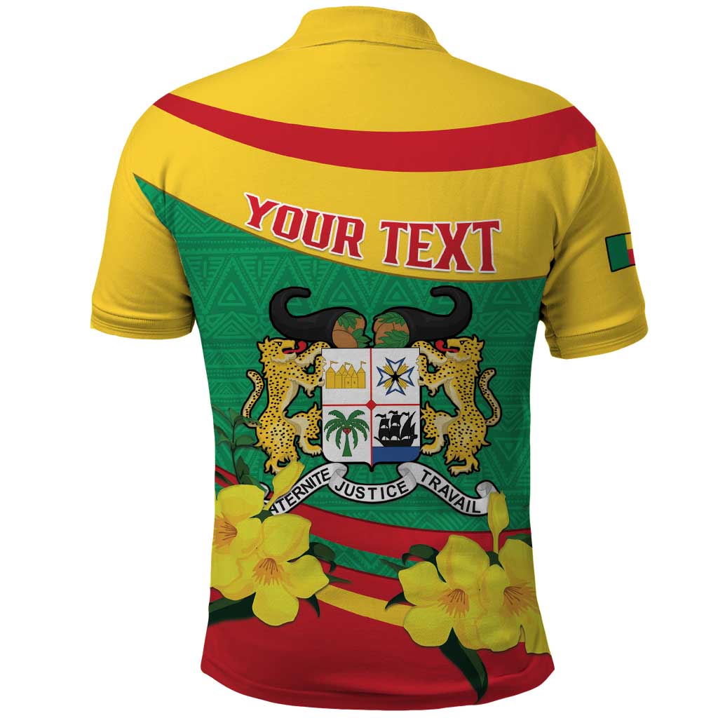 Personalized Happy Benin National Day Polo Shirt Fraternite Justice Travail