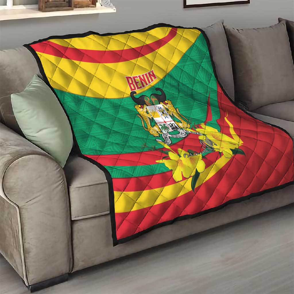 Happy Benin National Day Quilt Fraternite Justice Travail