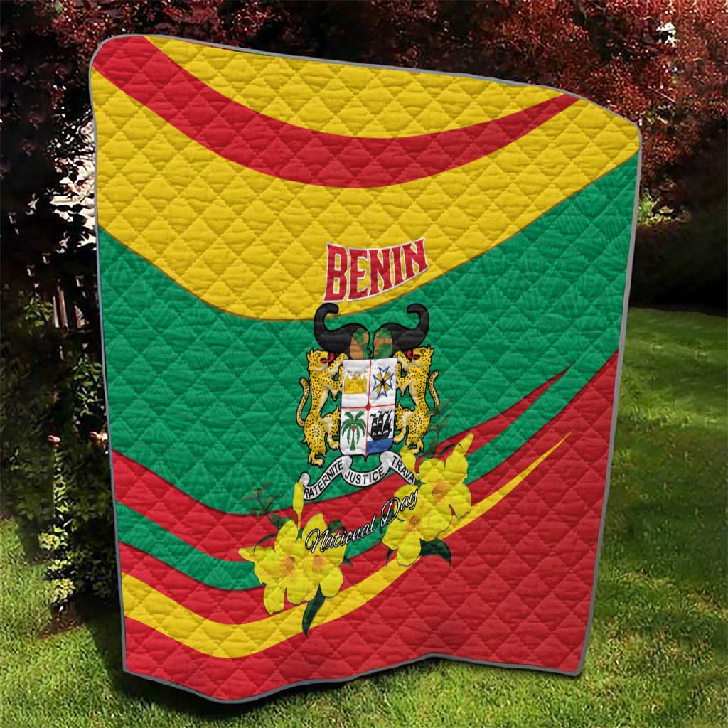 Happy Benin National Day Quilt Fraternite Justice Travail