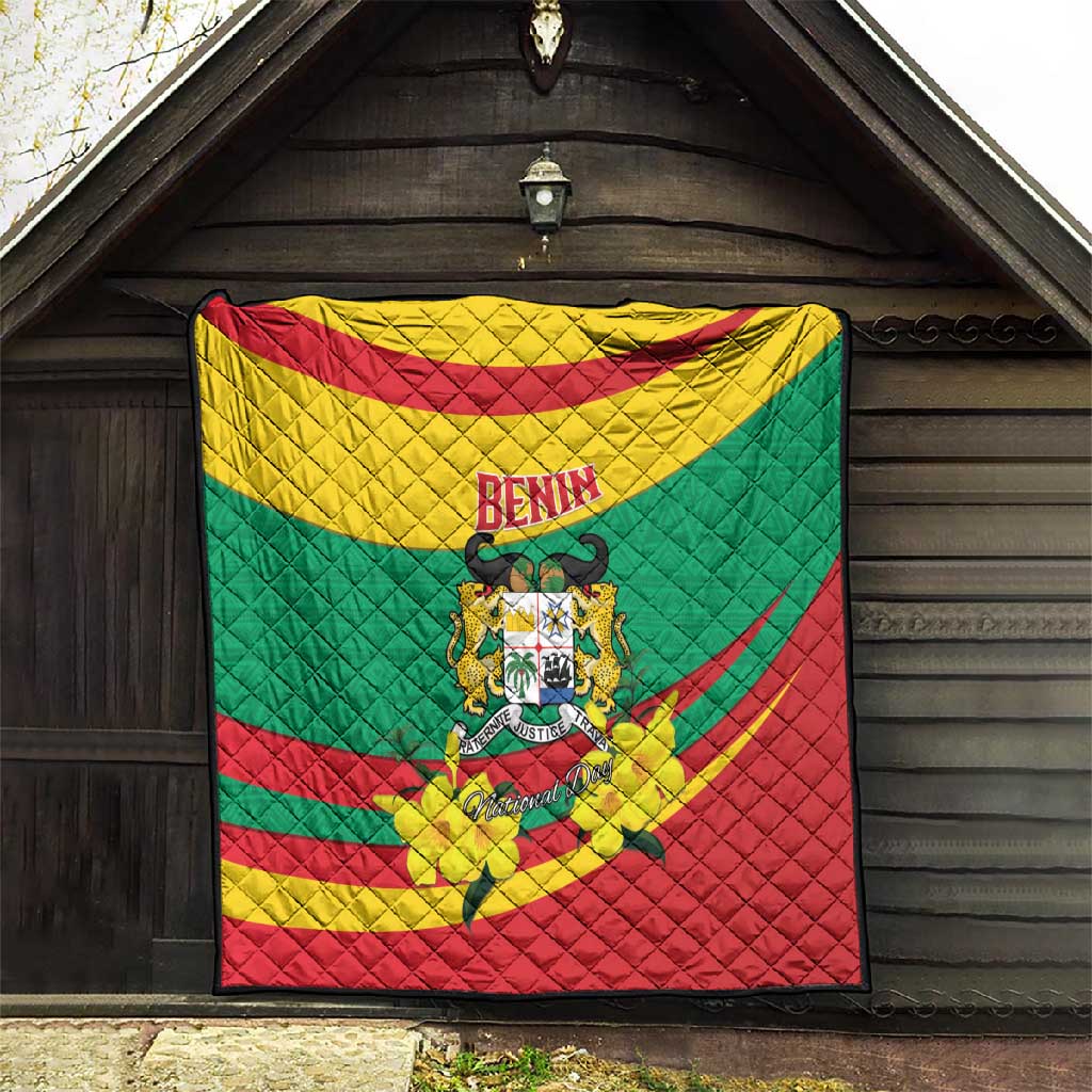 Happy Benin National Day Quilt Fraternite Justice Travail