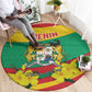 Happy Benin National Day Round Carpet Fraternite Justice Travail