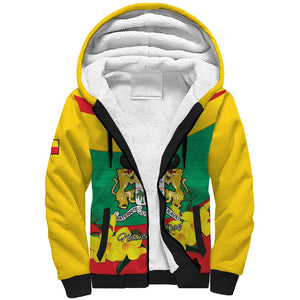 Personalized Happy Benin National Day Sherpa Hoodie Fraternite Justice Travail
