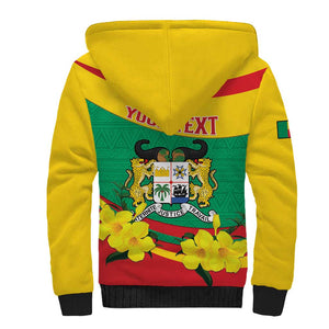 Personalized Happy Benin National Day Sherpa Hoodie Fraternite Justice Travail