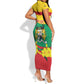 Personalized Happy Benin National Day Short Sleeve Bodycon Dress Fraternite Justice Travail