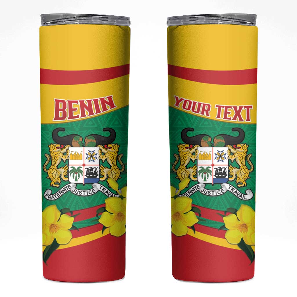 Personalized Happy Benin National Day Skinny Tumbler Fraternite Justice Travail