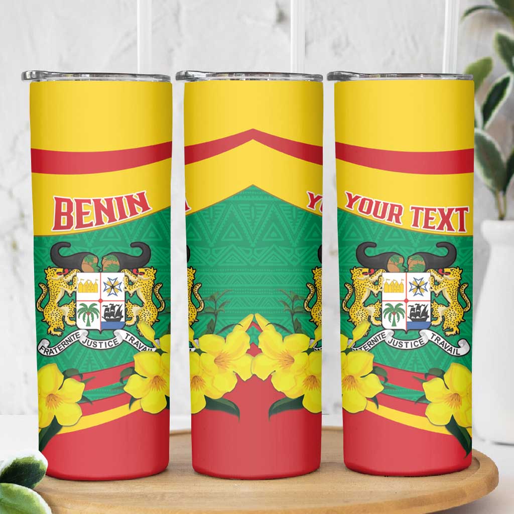 Personalized Happy Benin National Day Skinny Tumbler Fraternite Justice Travail