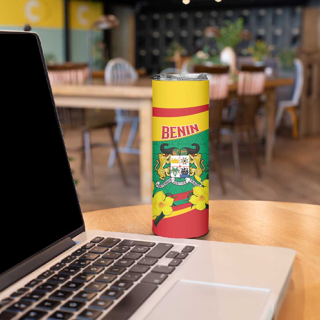 Personalized Happy Benin National Day Skinny Tumbler Fraternite Justice Travail