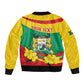 Personalized Happy Benin National Day Sleeve Zip Bomber Jacket Fraternite Justice Travail