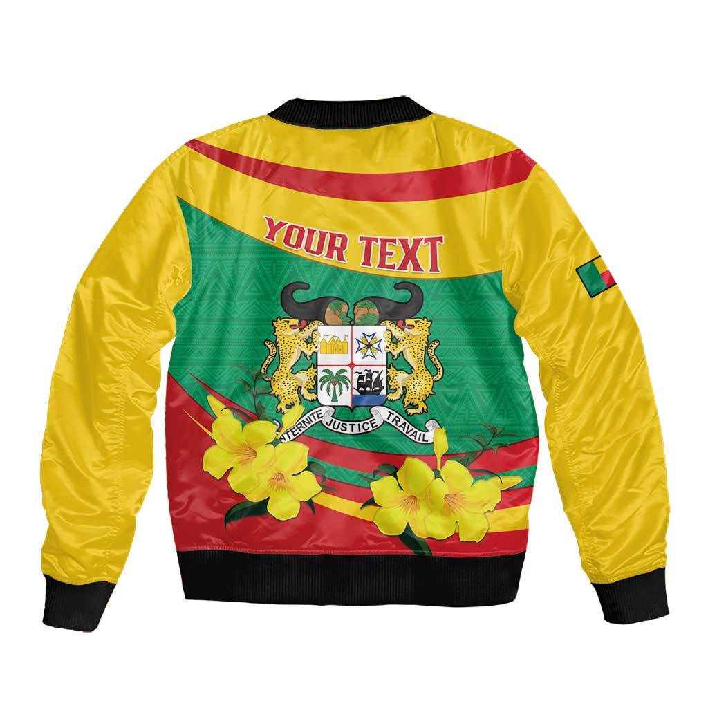 Personalized Happy Benin National Day Sleeve Zip Bomber Jacket Fraternite Justice Travail