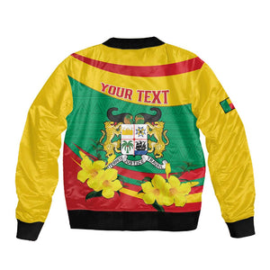 Personalized Happy Benin National Day Sleeve Zip Bomber Jacket Fraternite Justice Travail