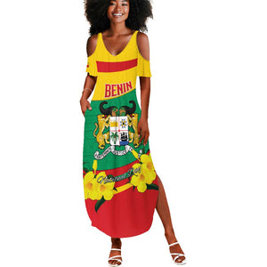 Personalized Happy Benin National Day Summer Maxi Dress Fraternite Justice Travail