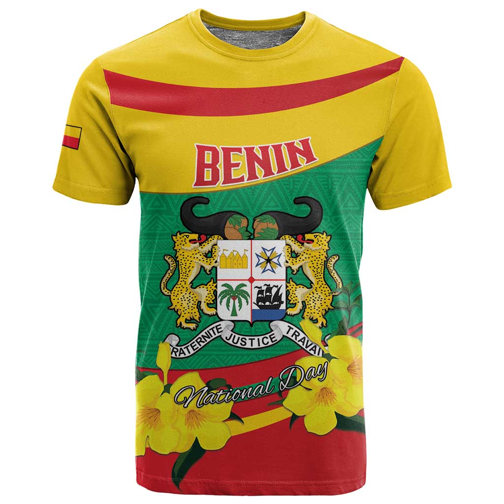 Personalized Happy Benin National Day T shirt Fraternite Justice Travail