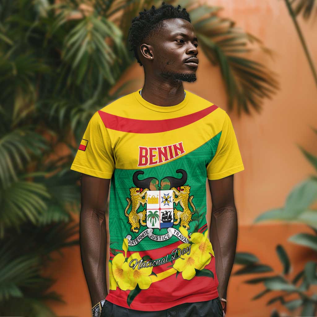 Personalized Happy Benin National Day T shirt Fraternite Justice Travail