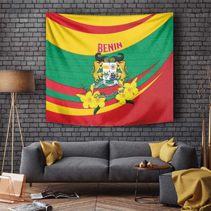 Happy Benin National Day Tapestry Fraternite Justice Travail