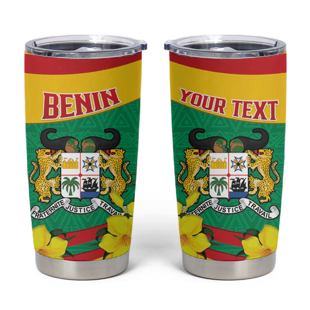 Personalized Happy Benin National Day Tumbler Cup Fraternite Justice Travail