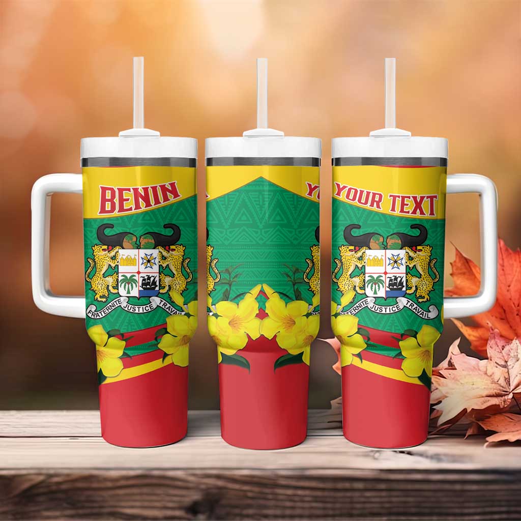 Personalized Happy Benin National Day Tumbler With Handle Fraternite Justice Travail