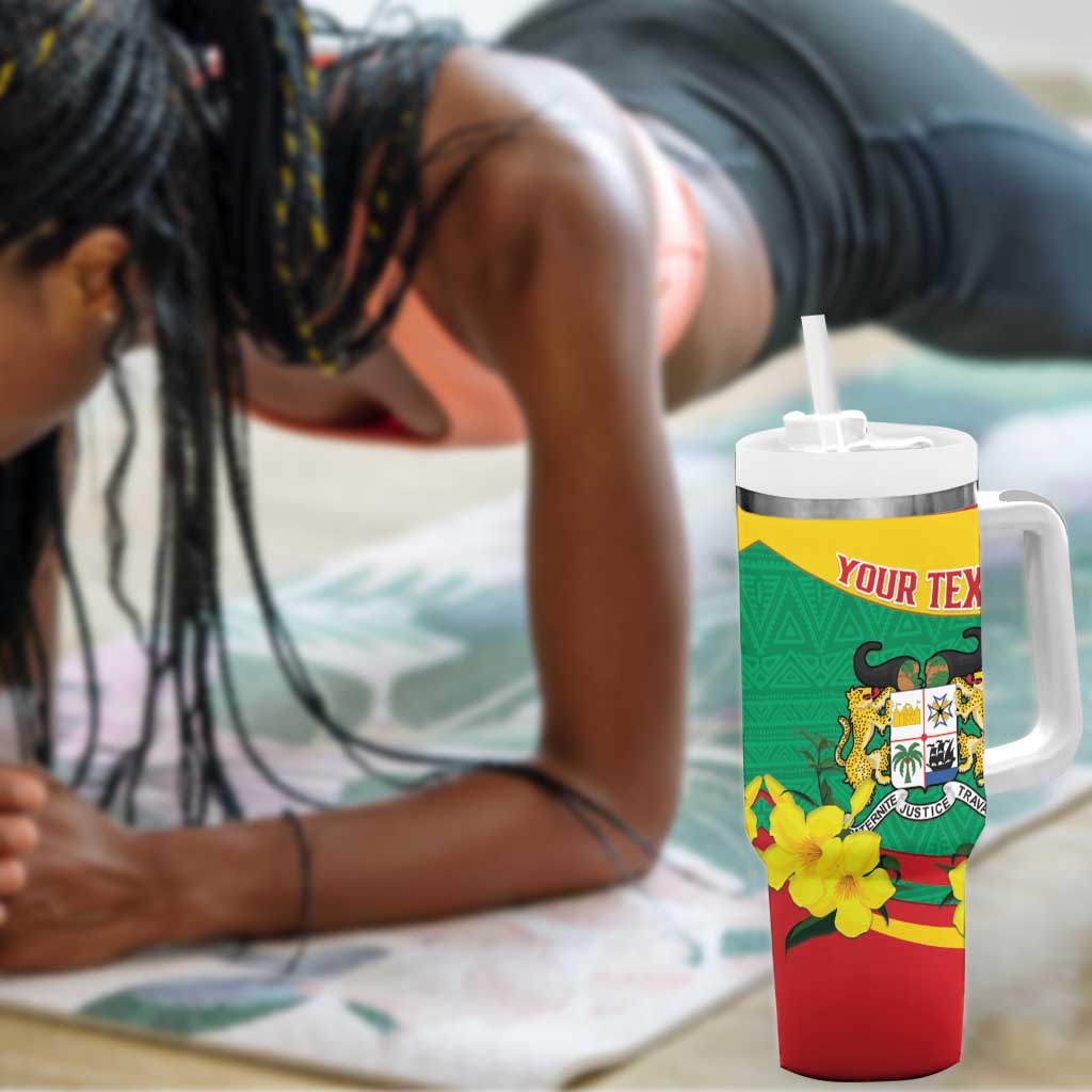 Personalized Happy Benin National Day Tumbler With Handle Fraternite Justice Travail