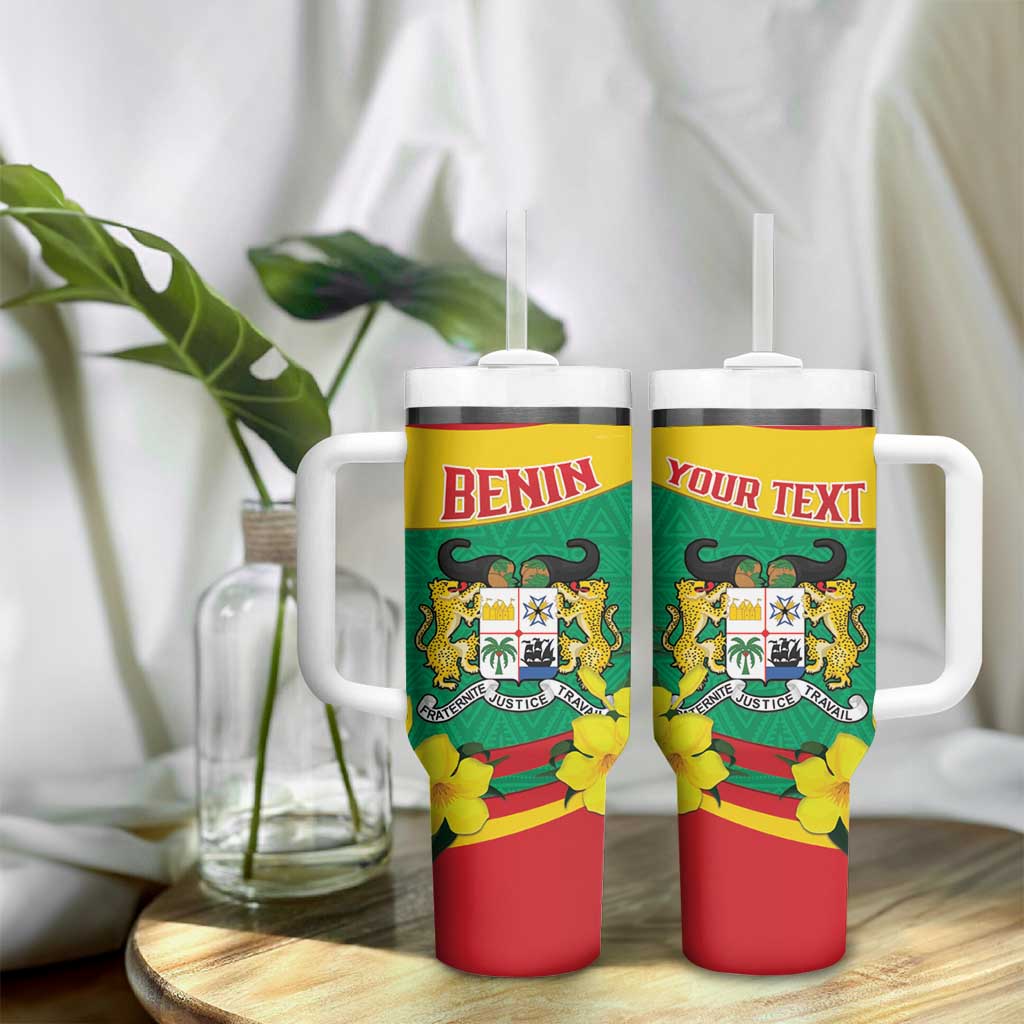 Personalized Happy Benin National Day Tumbler With Handle Fraternite Justice Travail