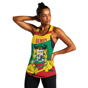Personalized Happy Benin National Day Women Racerback Tank Fraternite Justice Travail