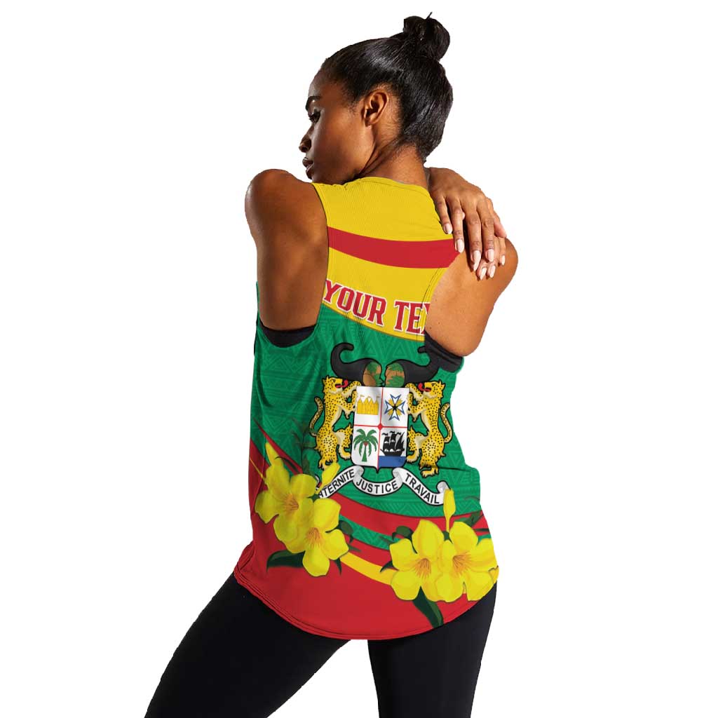 Personalized Happy Benin National Day Women Racerback Tank Fraternite Justice Travail