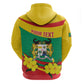 Personalized Happy Benin National Day Zip Hoodie Fraternite Justice Travail