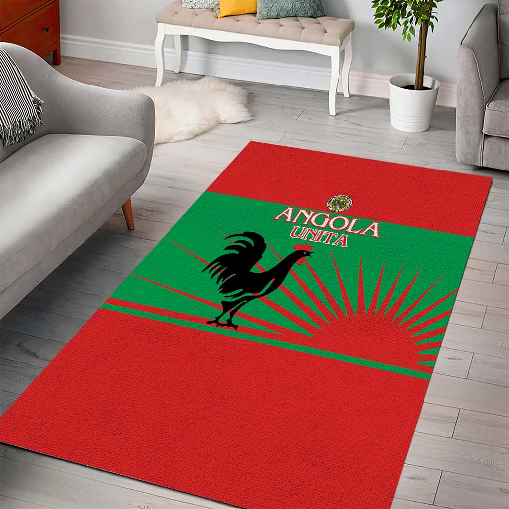 Angola Area Rug UNITA  Party Flag Style
