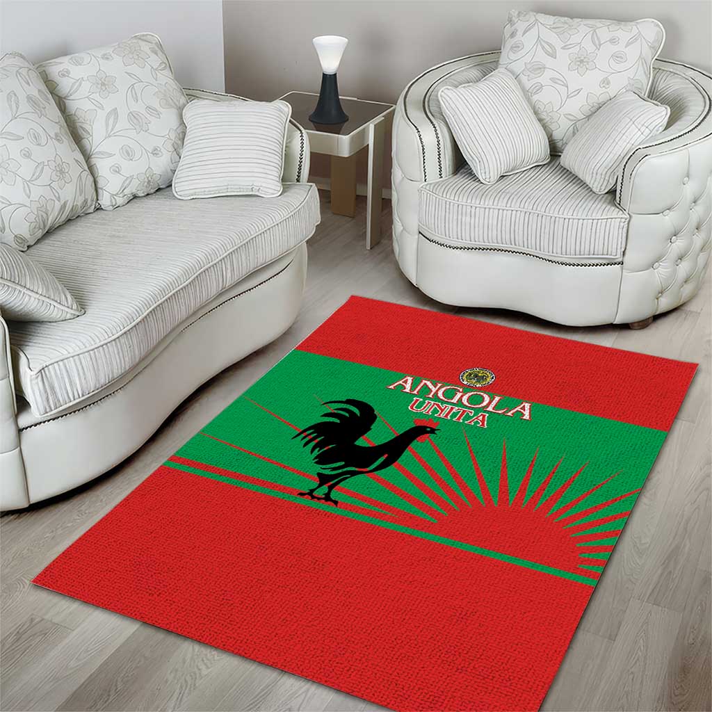 Angola Area Rug UNITA  Party Flag Style